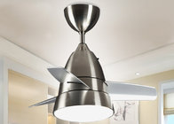 China Silver White 12W Modern LED Ceiling Fan Light Fixtures Indoor for Hotel distributor