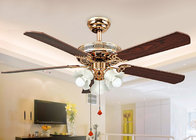 China Electroplated Rose Gold Modern Ceiling Fan Light Fixtures with Iron , Acrylic distributor