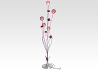 China Purple Aluminum Ikebana Decorative Floor Lamps , Home Decoration Flower Lamp distributor