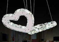 Best Double Heart Shaped Crystal Contemporary Pendant Lighting for Decorative for sale