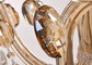 10 Light Cognac Luxury Crystal Chandelier , Modern Glass Pendant Chandeliers supplier