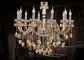 10 Light Cognac Luxury Crystal Chandelier , Modern Glass Pendant Chandeliers supplier