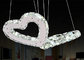 Double Heart Shaped Crystal Contemporary Pendant Lighting for Decorative supplier