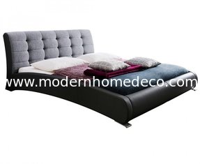 european style modern simple curving sidepart fabric bed bedroom furniture