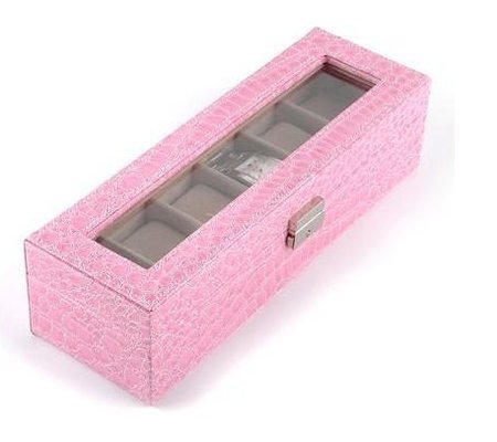 Watches Boxes Mix Color Can be ok OEM ODM PU Leather Watch Box PInk Color Wholesale Factory