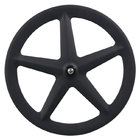Carbon bicycle five spokes wheel with 3K matte