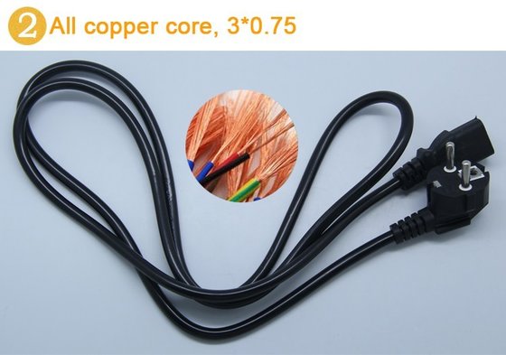China 0.75cm 2 Size Stage Lighting Accessories / Power Connector Cable For Led Par Light supplier
