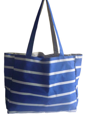 polyester stripe shopping bag