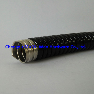 High quality liquid tight stainless steel flexible conduit with black PVC coated for wiring protection from 3/16" to 3"