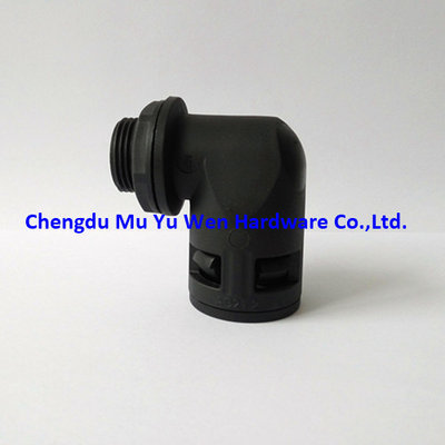 90d elbow black nylon connector for AD10.0 non-metallic flexible corrugated conduit in China