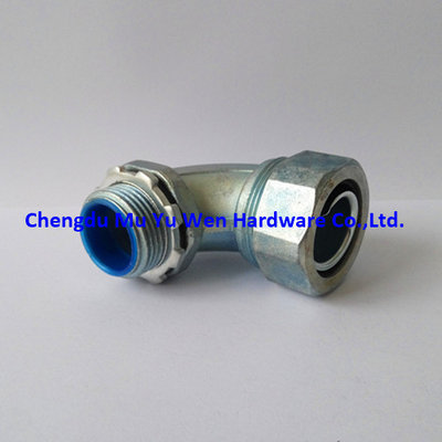 China 16mm(1/2&quot;) rain tight connectors with insulated throat 90d elbow zinc die cast supplier