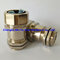M25*1.5 liquid tight nickel plated brass cable gland for flexible metallic conduit