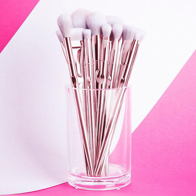 China OEM high quality plastic handle synthetic cosmetic brush set manufacturer supplier