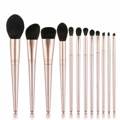 China High quality soft touch real hair makeup brush set OEM cosmetic brush set factory supplier