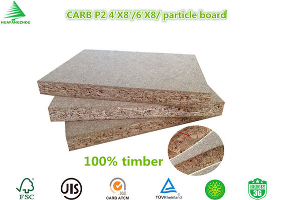4'X8' manufacturing company wood flooring grade CARB P2 class raw flakeboard