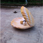 customize size fiberglass large sea shell model as decoration statue in garden /square / shop/ mall