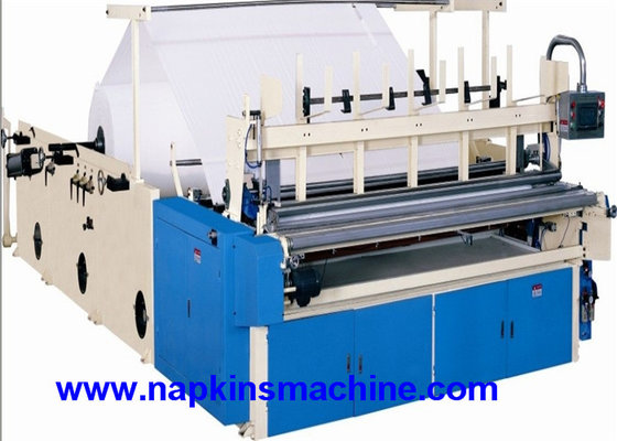 China Recycled Toilet Paper Making Machine With Color Printing And Rewinding Machine supplier