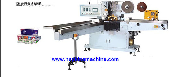 China Fully Automatic Pocket Napkin Tissue Packing Machine For Plastic Film supplier
