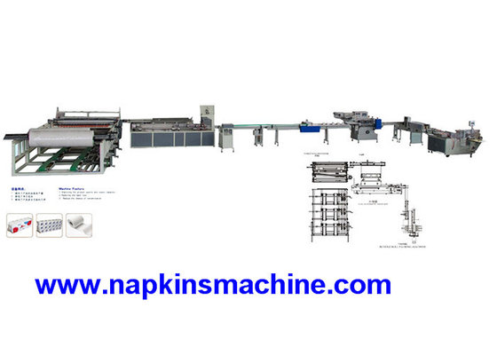 China Ten Rolls Toilet Roll Production Line , Rewinding and Perforated Toilet Paper Machine supplier