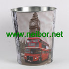 London Bus big ben telephone booth design metal tin storage bucket storage container