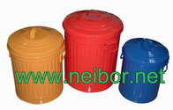 galvanized storage cans storage bins with lid 4L 7L 10Litres