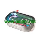 fake Sardine style tin can metal container for paper clips storage