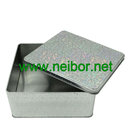 custom 3D holograhic/laser printing square shape decorative tin box