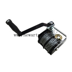China 680kg Black Worm Gear Winch With Two Cables, Hand Winch Worm Gear For Sale supplier