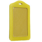 business exhibition PU leather staff ID name tag badge card holder