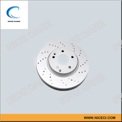China Geomet Drilled and Slotted Brake Discs With Material GG25 For Comercial Cars supplier