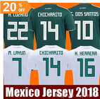 Thailand Camisetas Mexico MEN WOMEN soccer jersey 2018 CHICHARITO LOZANO MARQUEZ DOS SANTOS GUARDADO girls football