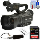 JVC GY-HM180U Ultra 4K HD 4KCAM Pro Video Camera Camcorder & XLR Microphone Kit