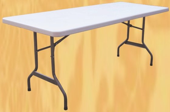 China 6 foot rectangle folding table/plastic outdoor rectangular foldable banquet table supplier