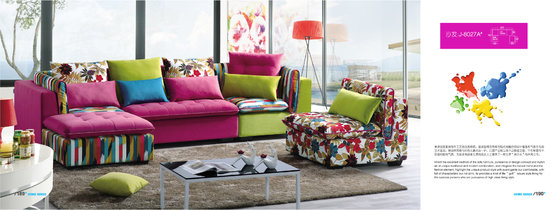 China fabric corner sofa furniture,#J-8027 supplier