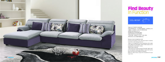 China fabric sectional sofa furniture,#J-8015 supplier