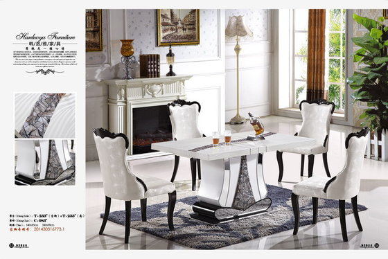China rectangular 4 seater marble dining table furniture supplier