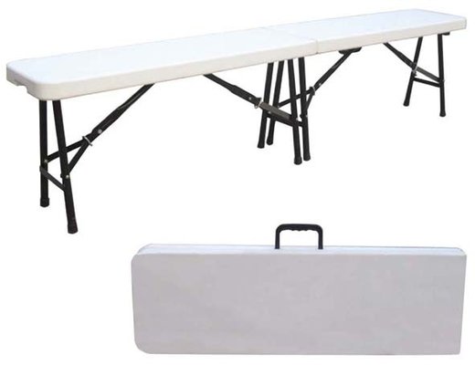 China 6ft folding in half bench/portable foldable bench 6' Folding Portable Plastic Indoor/outdoor Picnic Party dining bench supplier