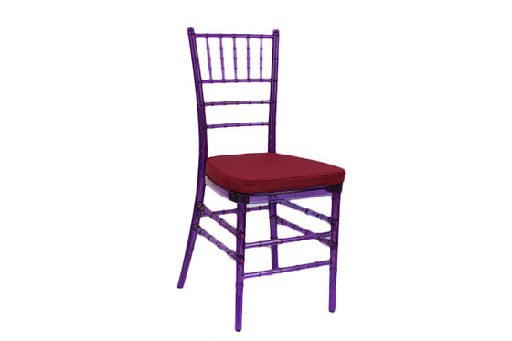 China clear purple wedding chair/clear purple chiavari chair/PC tiffany chair/clear tiffany chair supplier