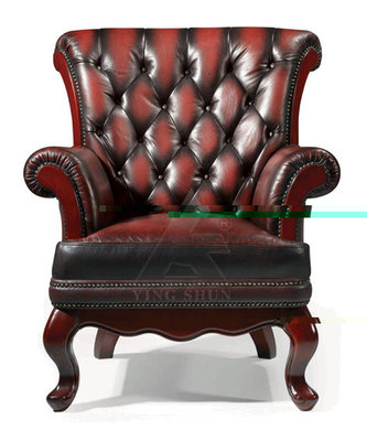 China luxury Europe style Chesterfield solid wood boss visitor chair supplier