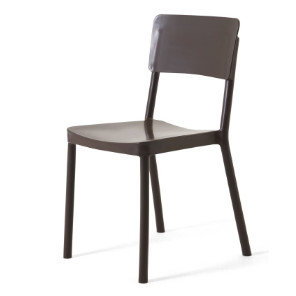 China plastic black armless dining chair furniture supplier