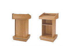 China modern wood podium furniture wood lectern wood rostrum supplier