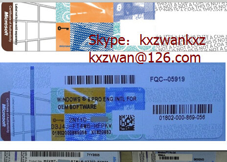China Microsoft windows 8.1 professional coa sticker with genuine oem key license supplier