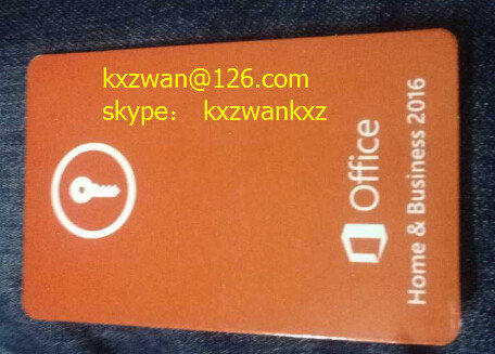 China Wholesale Microsoft Office 2016 Home and Business FPP key card online active supplier