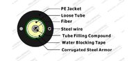 Dcut gyxtw 24 Core Multimode Fiber Optic Cable for Outdoor unitube Central Loose Tube PVC jacket