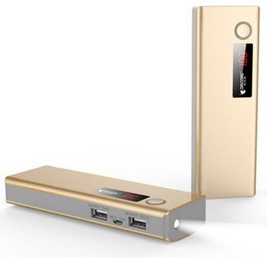 Universal Portable Charger18650 Power Bank 7800mah with Smart LCD display and  LED Torch