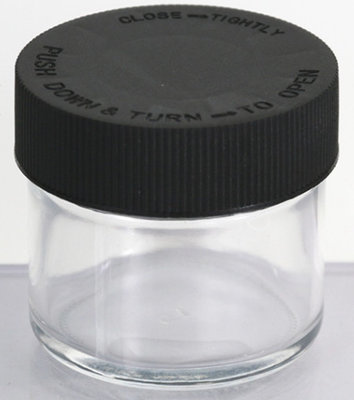 China Child Proof Cap Glass Weed Container 1oz 2oz 3oz 4oz Hemp CBD Bottle Resistant Lid Jar supplier