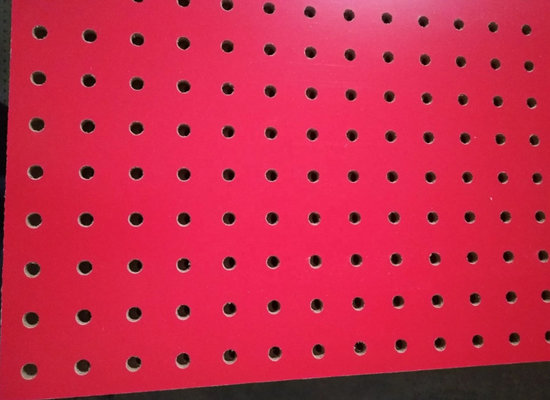 China 1220*2440*5mm Melamine MDF pegboard/perfotated board for display supplier