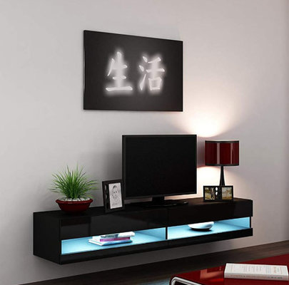 China Supplier Price Living Room Modern Wall Mount Led TV Stand Wooden Furniture Design supplier