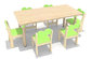 qihang QHD001 Kindergarten children's original wooden table chairs supplier