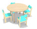 qihang QHD001 Kindergarten children's original wooden table chairs supplier
